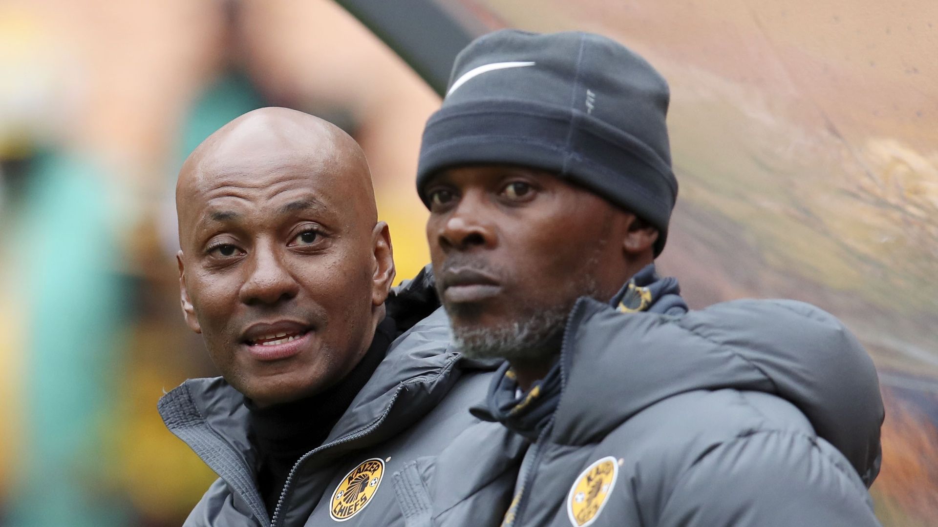 Kaizer Motaung jr & Arthur Zwane of Kaizer Chiefs