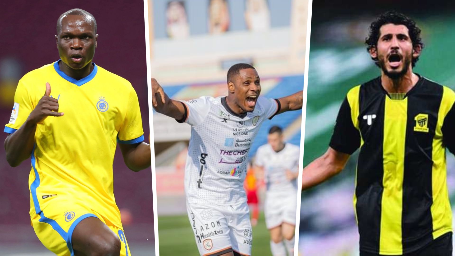 Ahmed Hegazi - Vincent Aboubakar - Odion Ighalo - ittihad - nassr - shabab