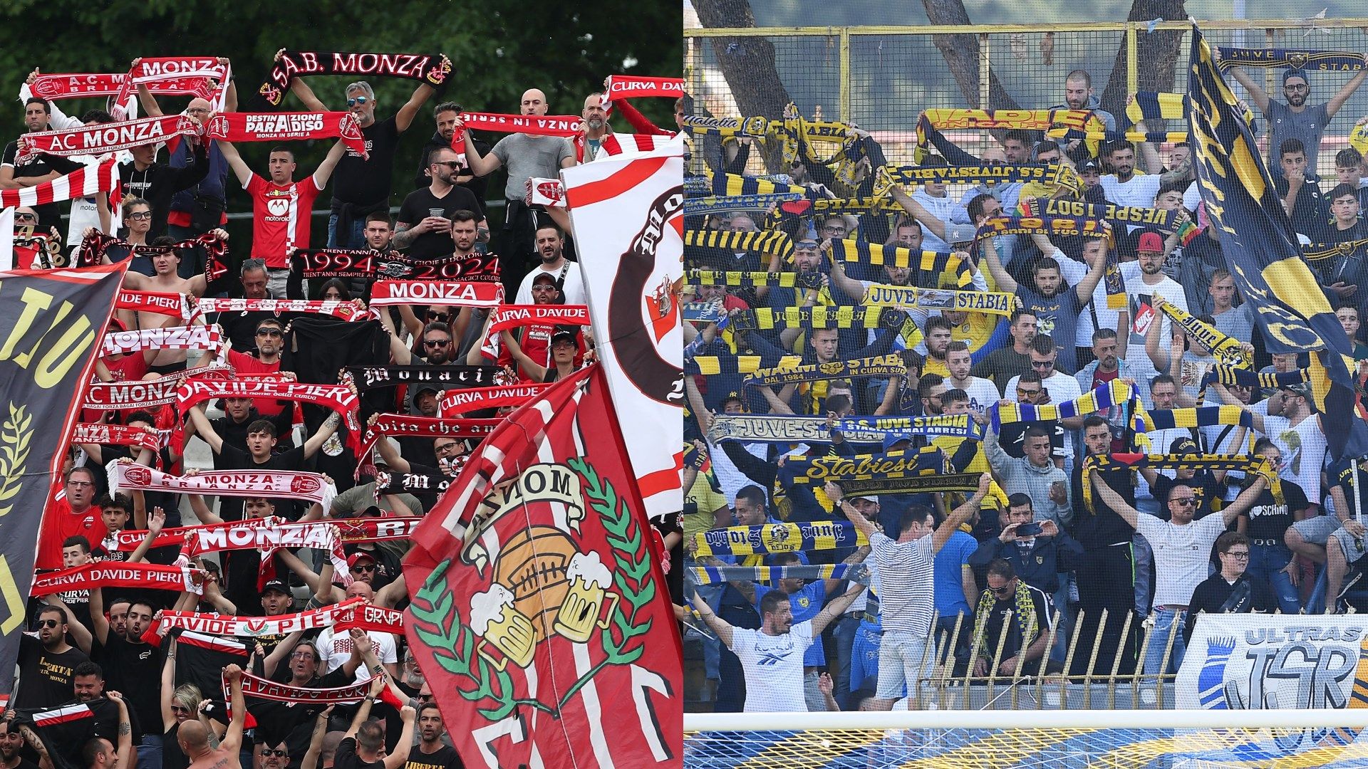 Monza fans Juve Stabia fans