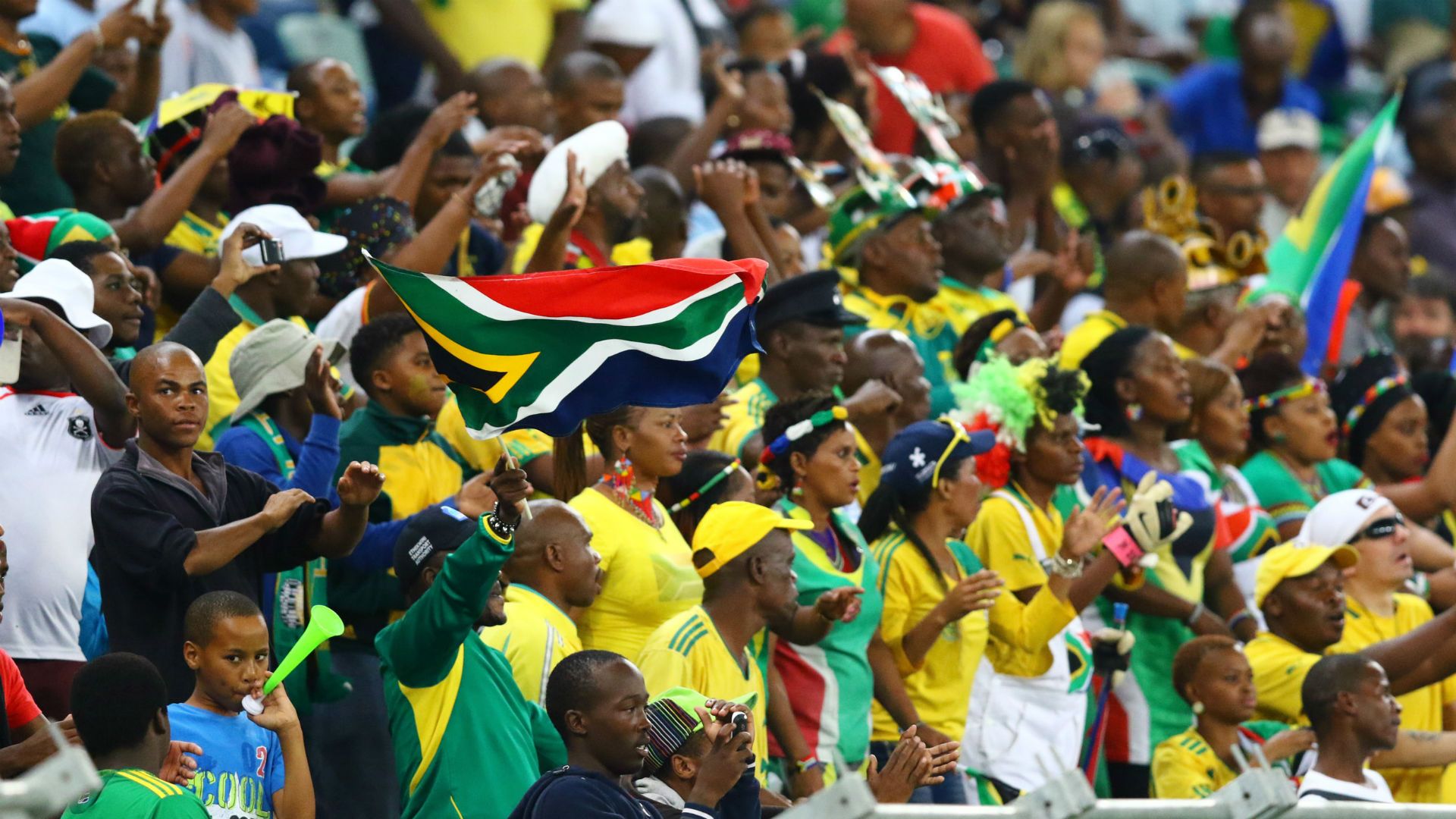 Bafana Bafana fans at the Moses Mabhida Stadium
