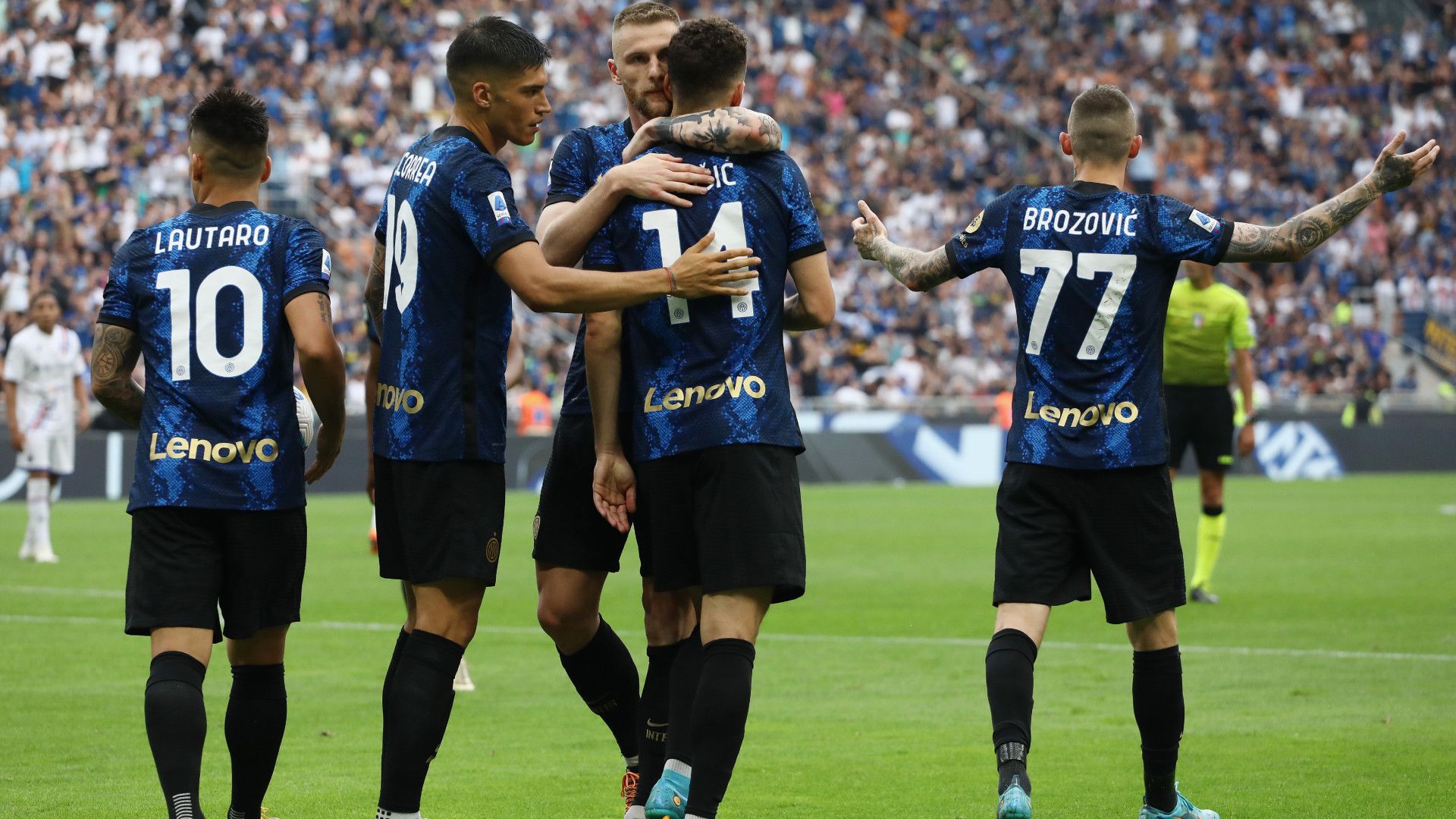 celebrate Inter Sampdoria Serie A 22052022