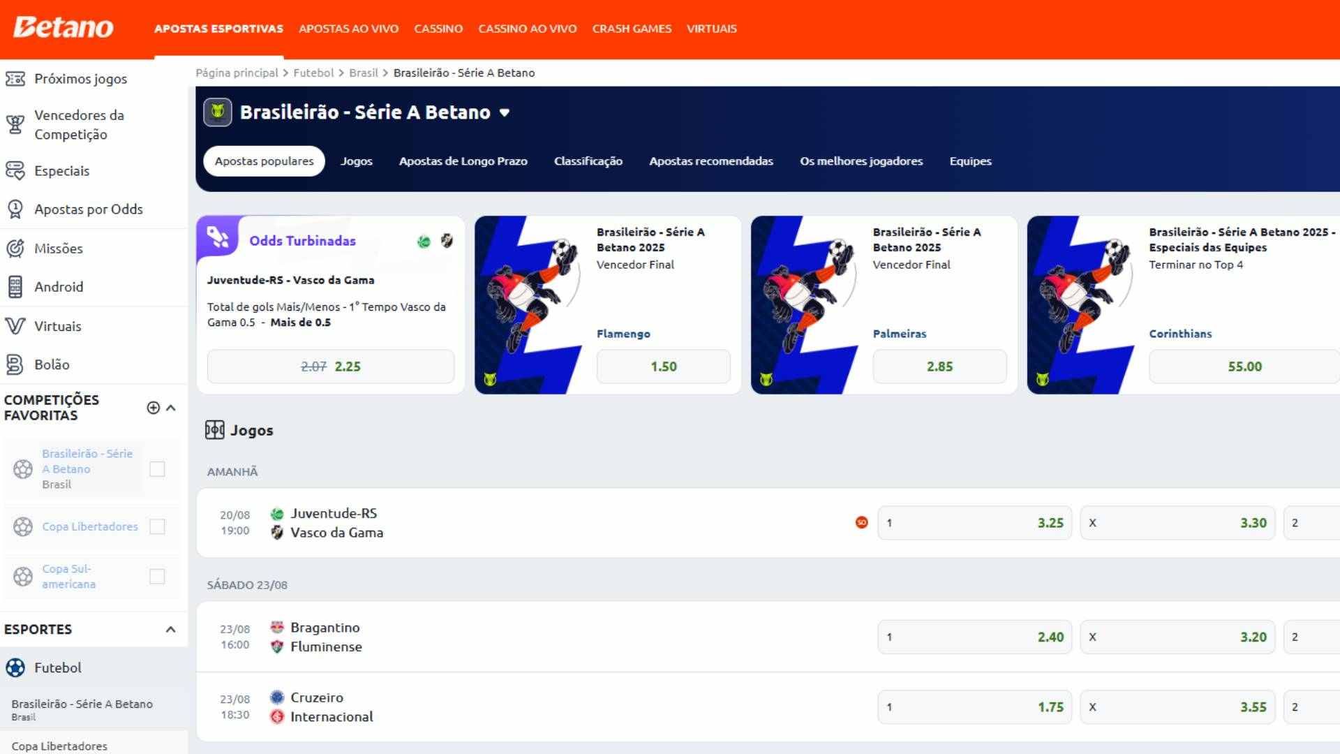 betano apostas brasileirão
