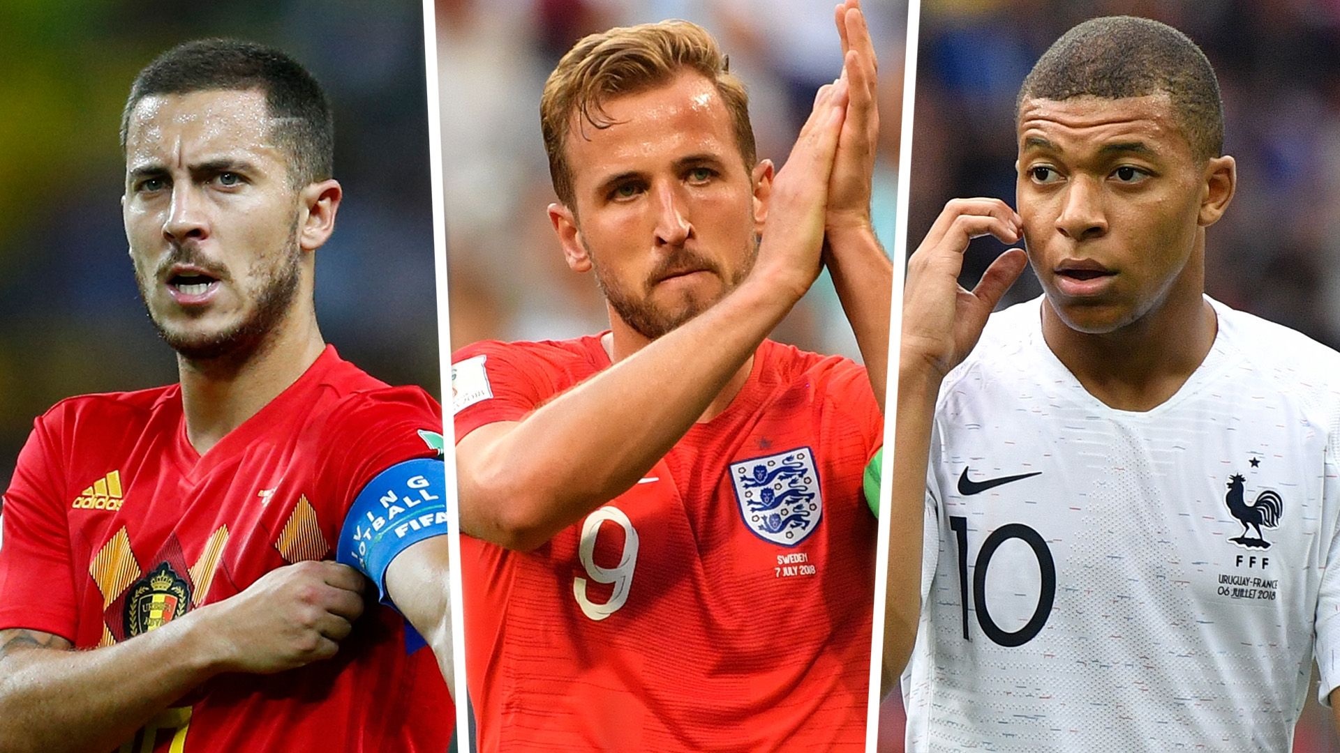 Eden Hazard Kylian Mbappe Harry Kane GFX