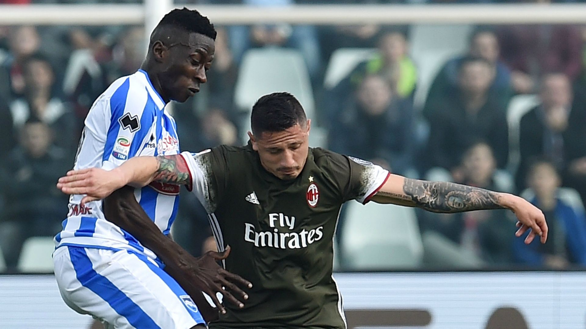 Gianluca Lapadula Mamadou Coulibaly Pescara Milan Serie A 03022017