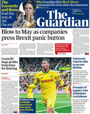 Une Guardian 23 janvier 2019