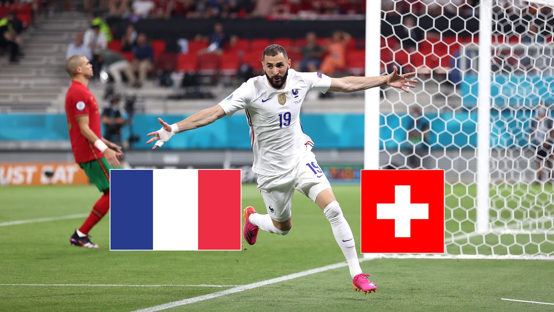frankreich schweiz karim benzema fußball em 2021 tv live-stream heute gfx
