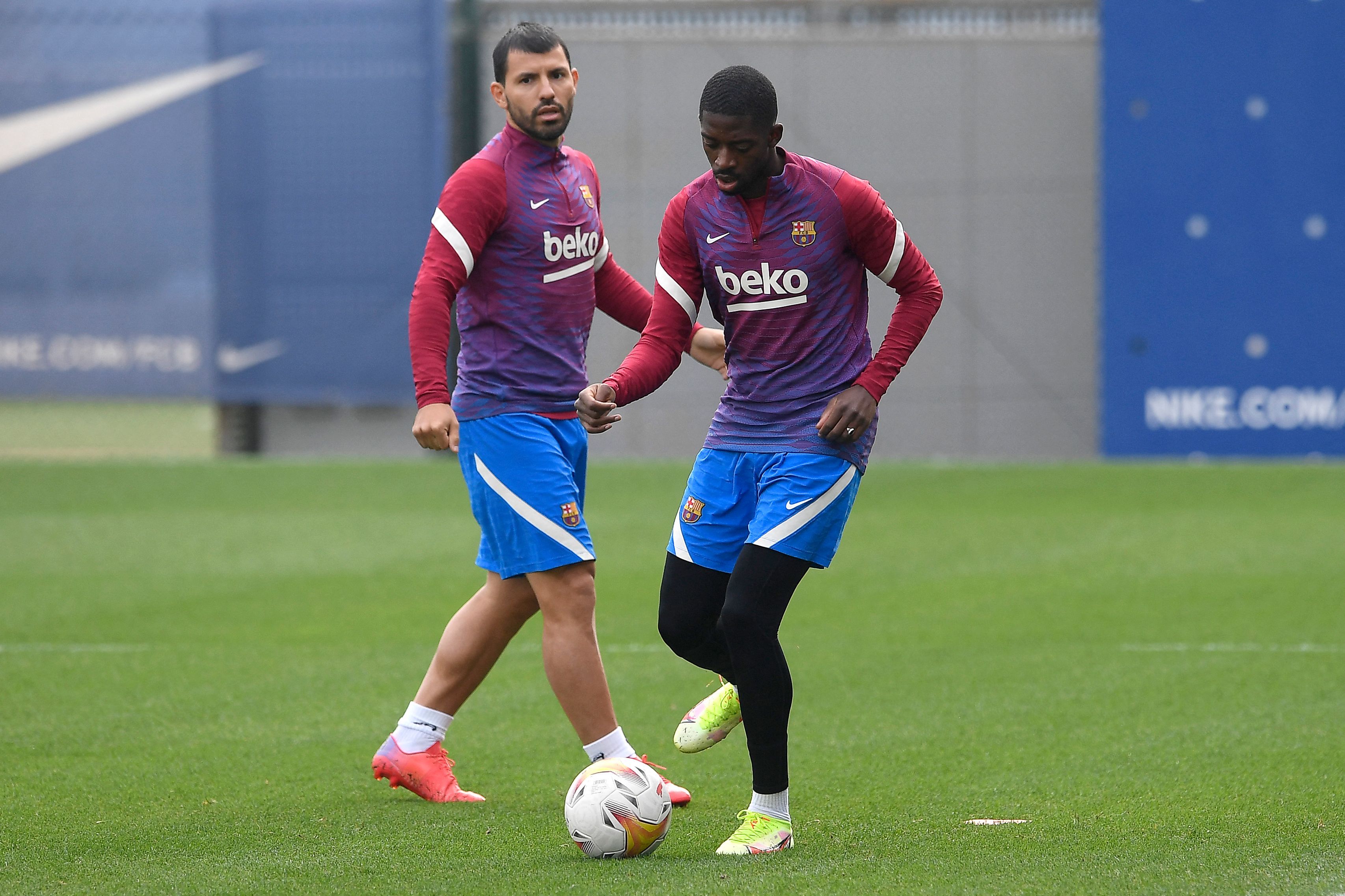Ousmane Dembélé à l'entraînement