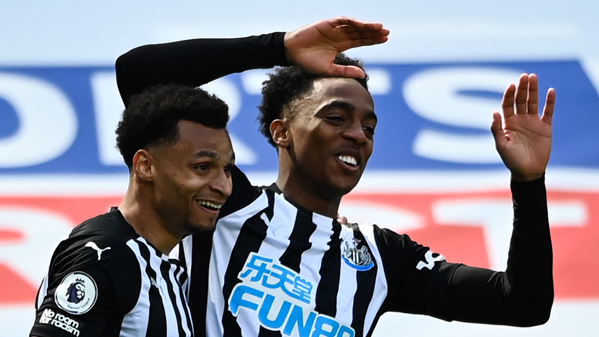 Joe Willock celebrates, Newcastle 2020-21