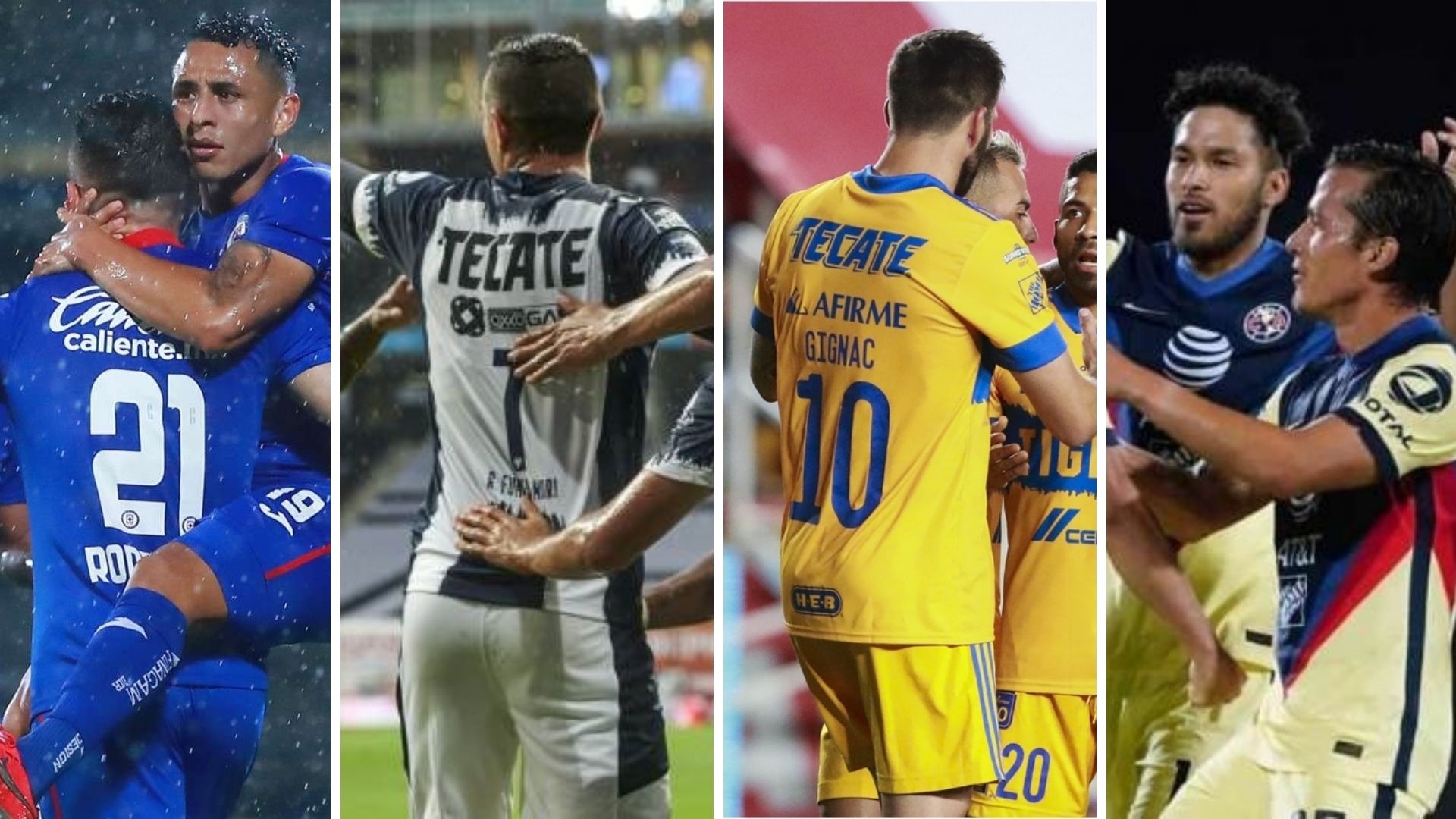 Cruz Azul Monterrey Rayados Tigres América Guardianes 2020