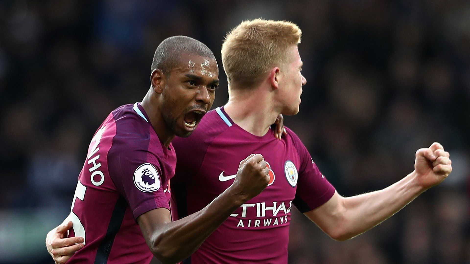 Fernandinho Kevin De Bruyne West Brom Manchester City