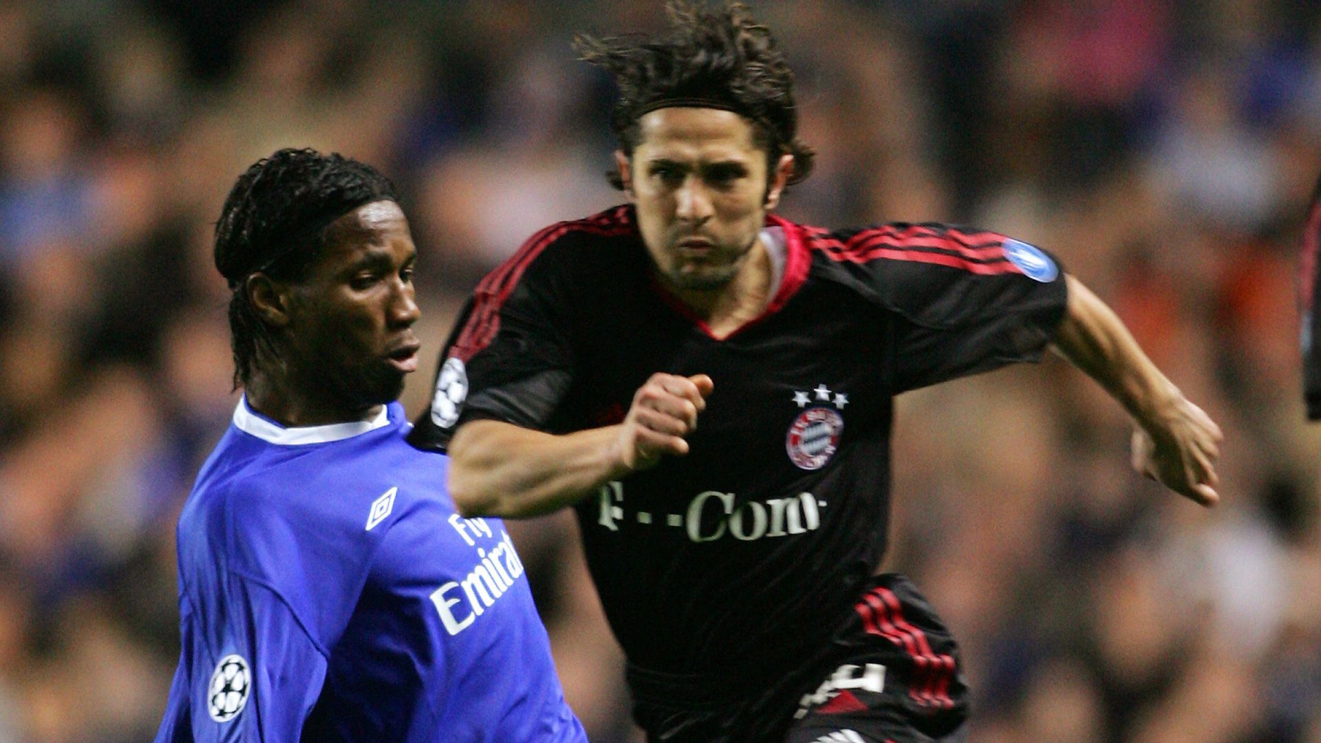 Bixente Lizarazu Didier Drogba FC Bayern München FC Chelsea Champions League 04062005