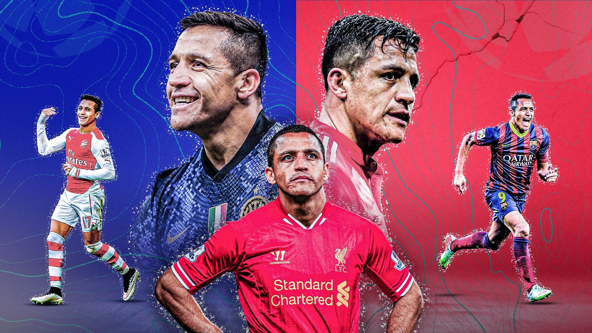 Alexis Sanchez Inter Liverpool Arsenal Barcelona GFX