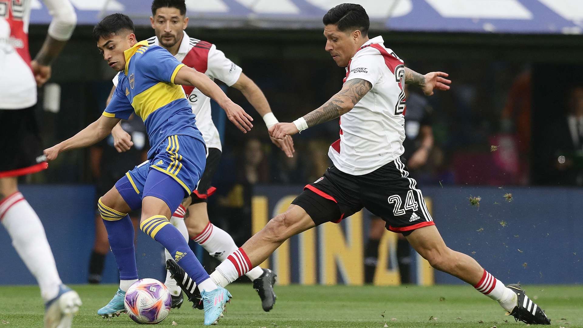 Luca Langoni Enzo Perez Boca River Torneo Liga Profesional 11092022