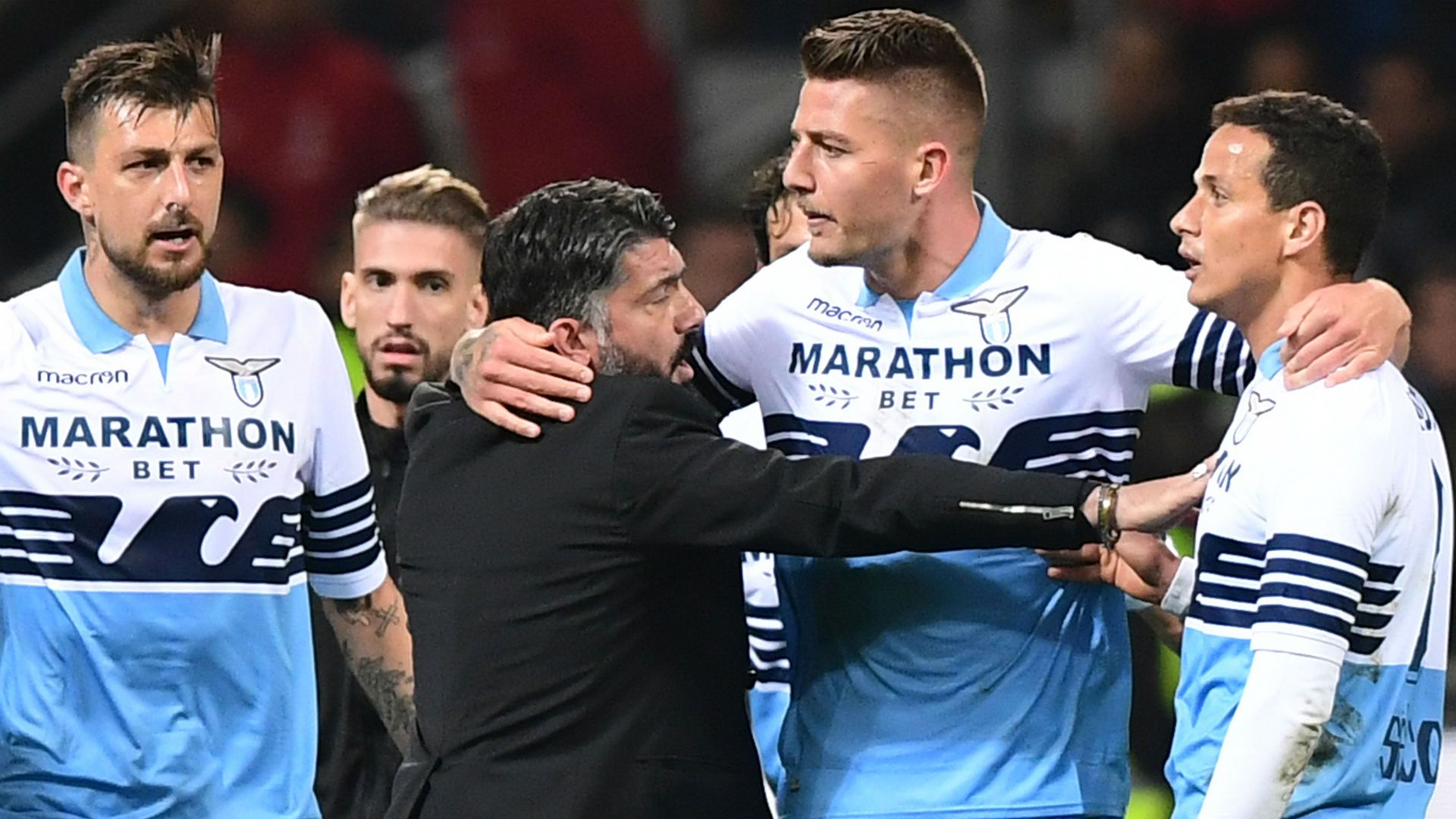 Gennaro Gattuso Sergej Milinkovic-Savic Milan Lazio Serie A 2019