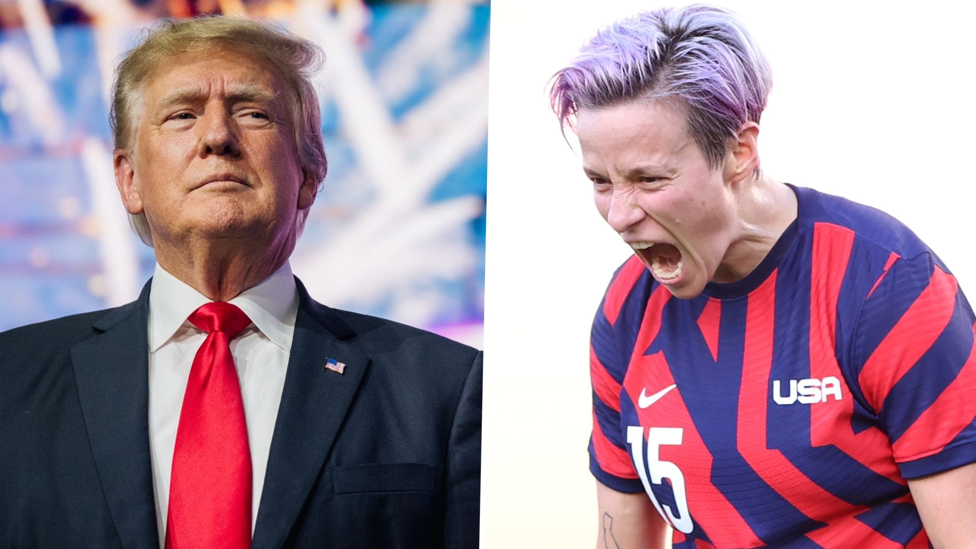 Donald Trump Megan Rapinoe GFX