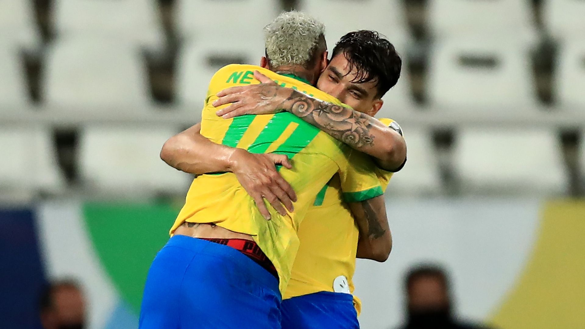 Neymar e Paquetá - Brasil x Peru semifinal Copa América 05072021