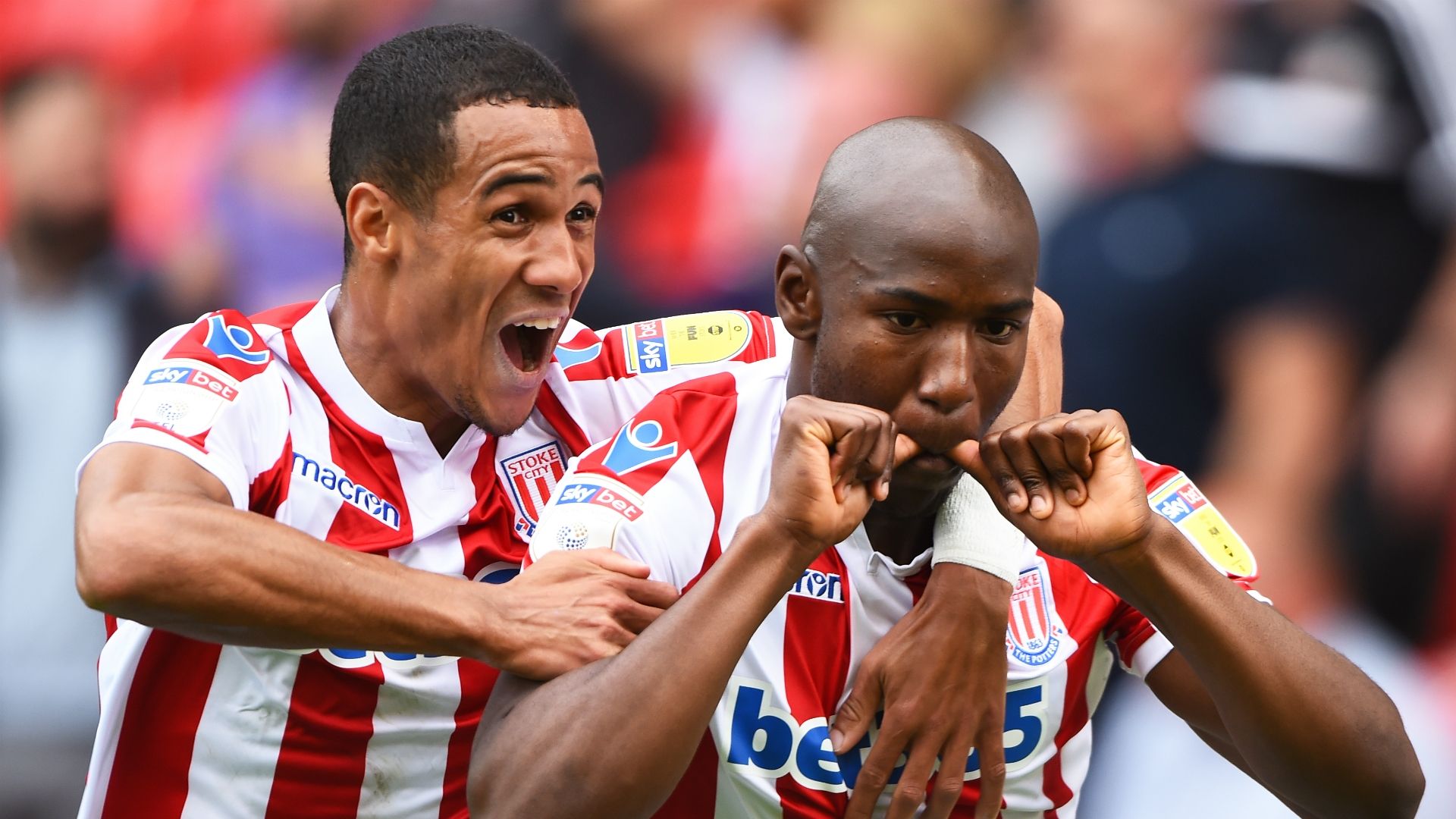 Benik Afobe, Stoke City vs. Brentford, English Championship, August 11