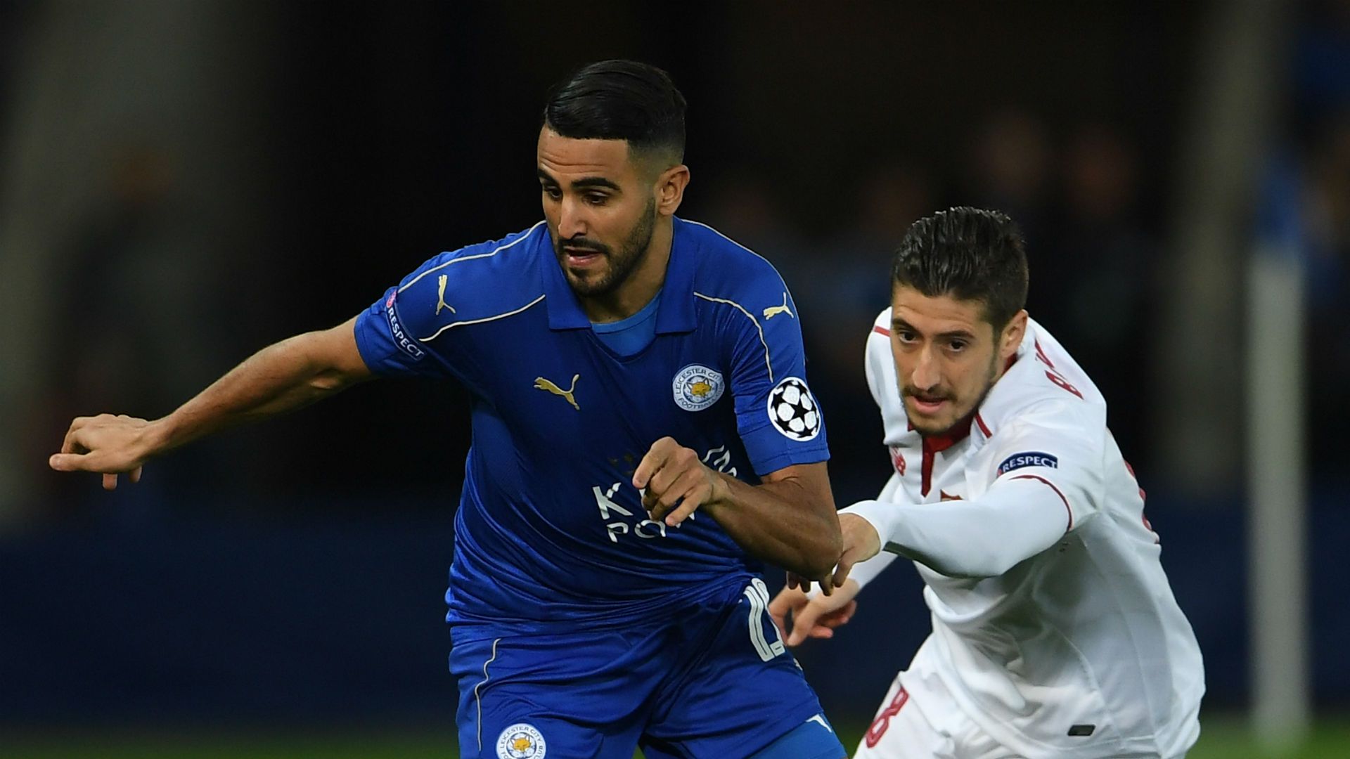Riyad Mahrez Leicester Sergio Escudero Sevilla