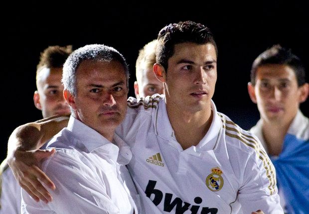 Cristiano Ronaldo and Jose Mourinho
