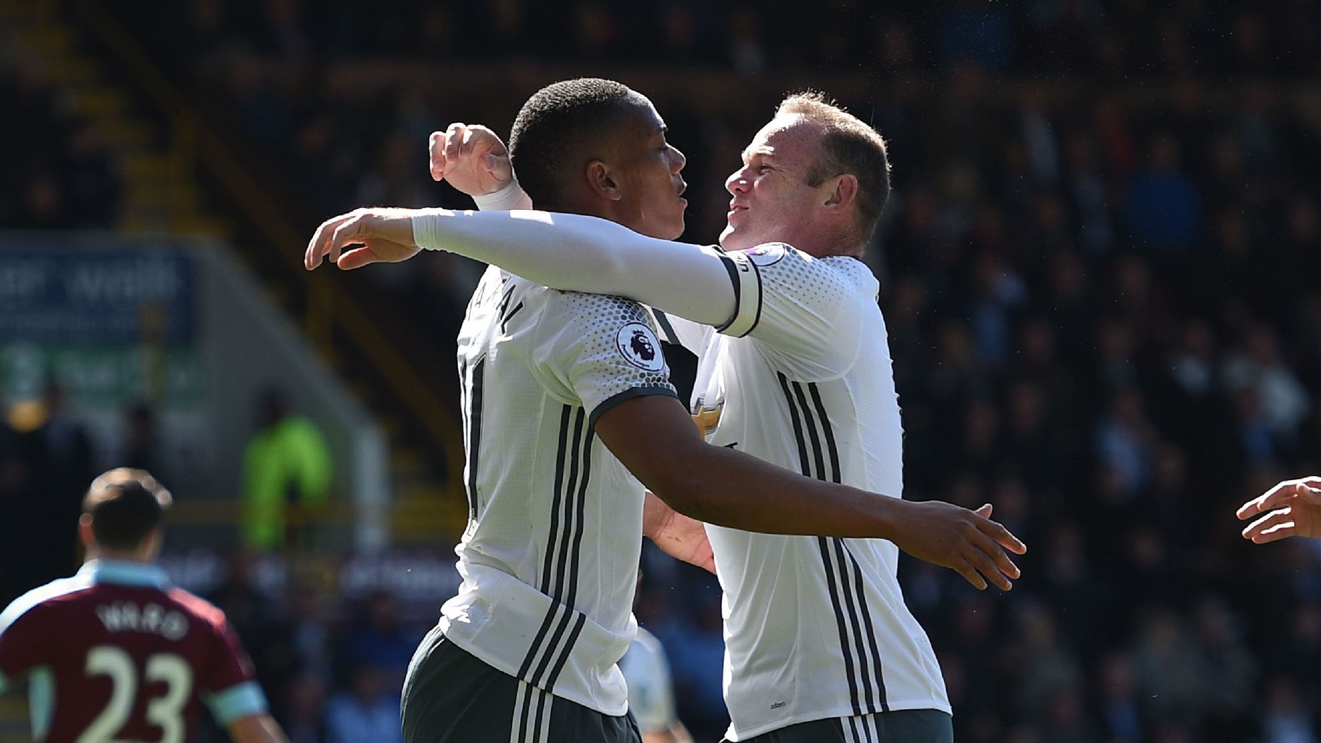 Anthony Martial Wayne Rooney Manchester United Burnley Premier League