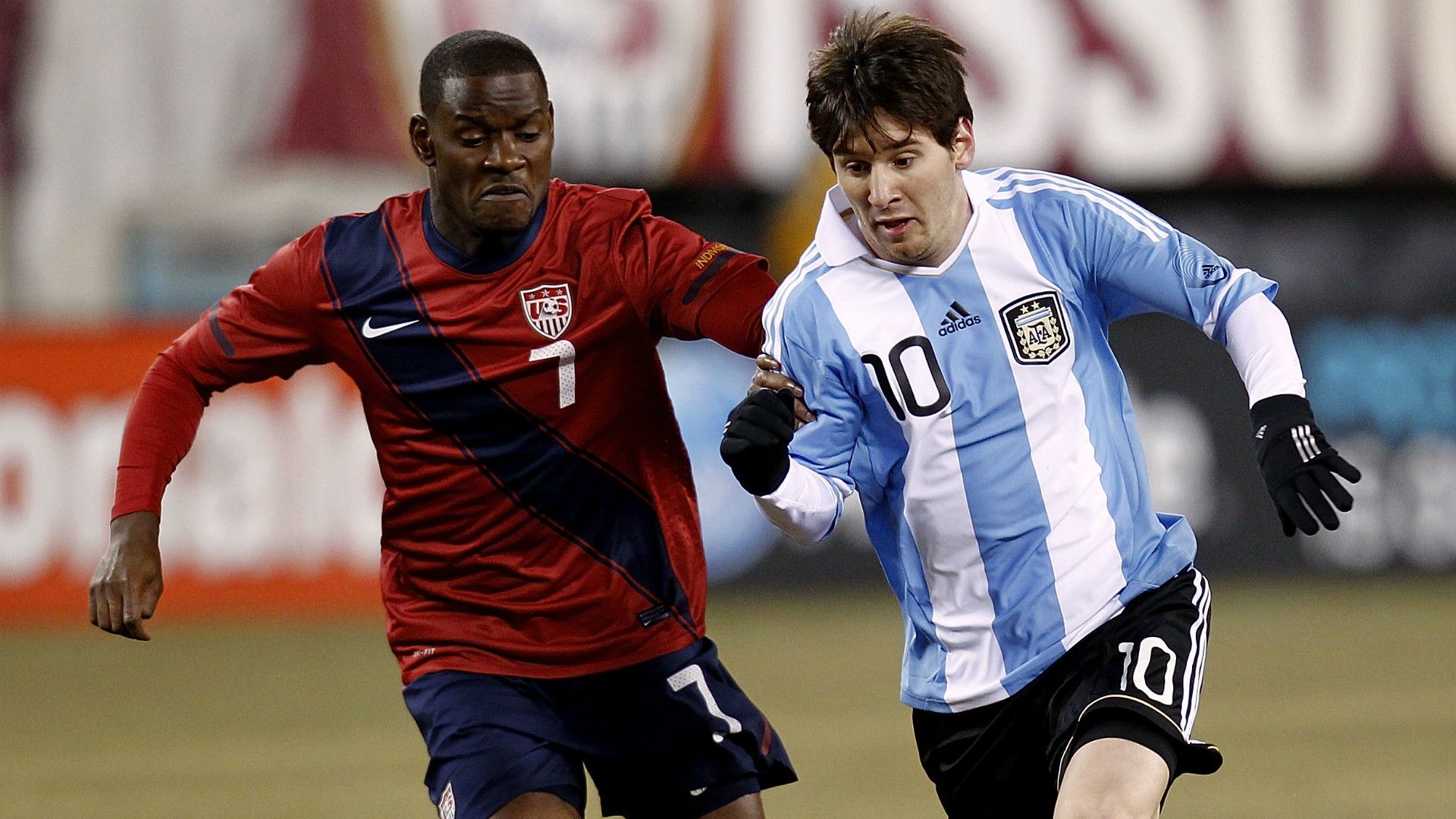 Lionel Messi Maurice Edu Argentina USA International Friendly 2011