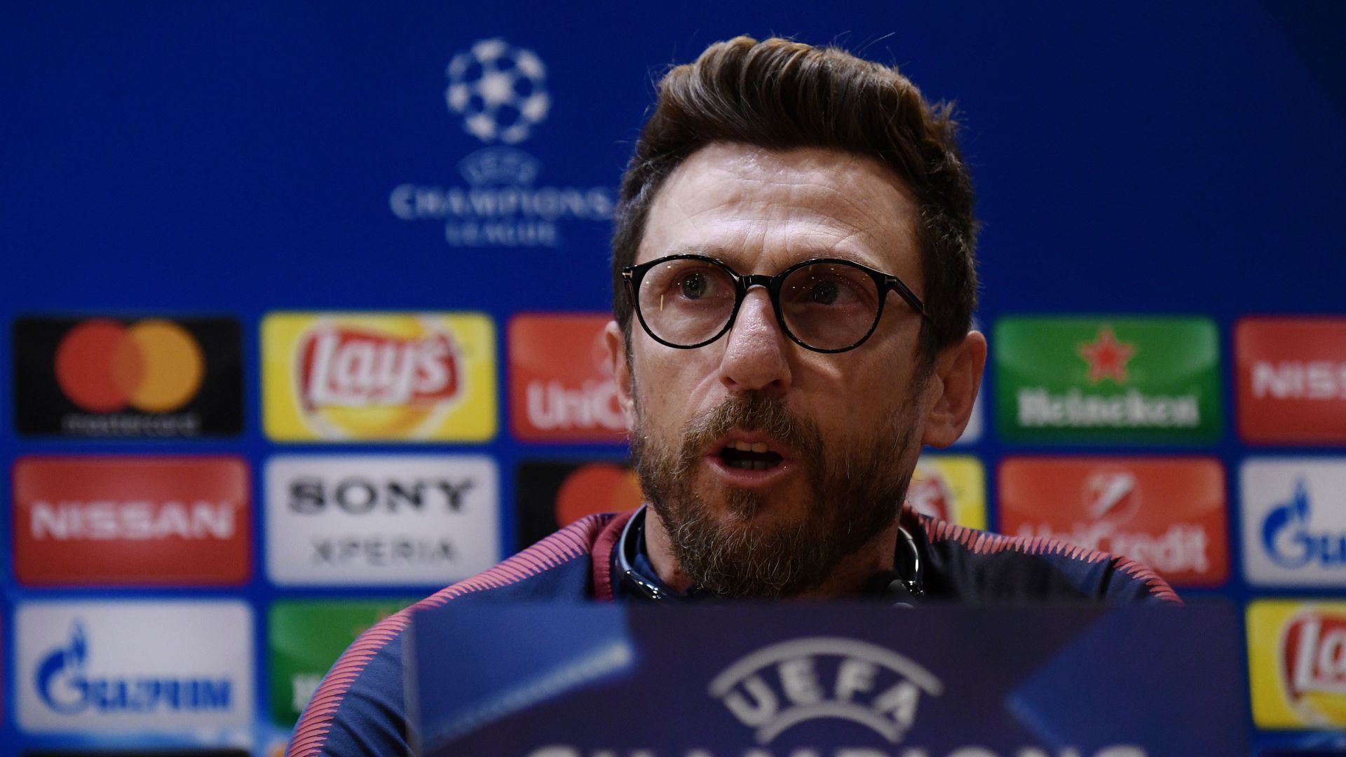Eusebio Di Francesco Roma Barcelona press conference 09042018
