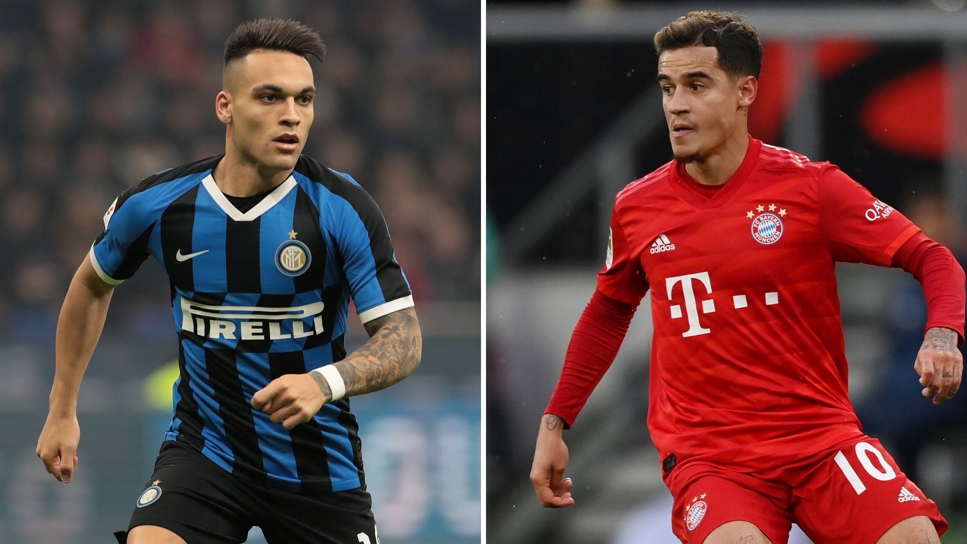 Lautaro Martínez (Inter) y Coutinho (Bayern)