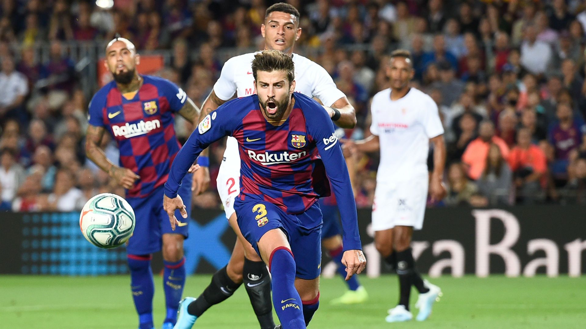 Barcelona Sevilla Gerard Pique Liga 2019/2020