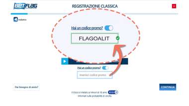 codice promo betflag