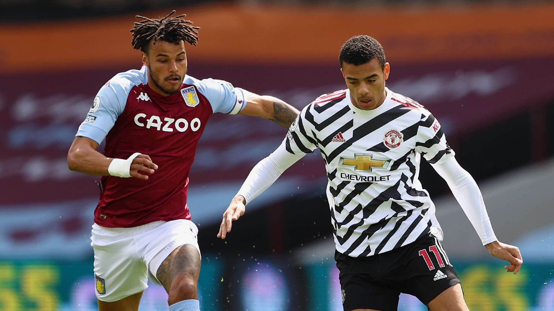 Mason Greenwood Tyrone Mings Aston Villa vs Man Utd Premier League 2020-21