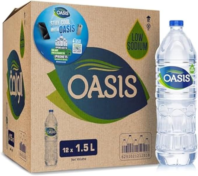  كرتونة زجاجات مياه شرب من اويسيز