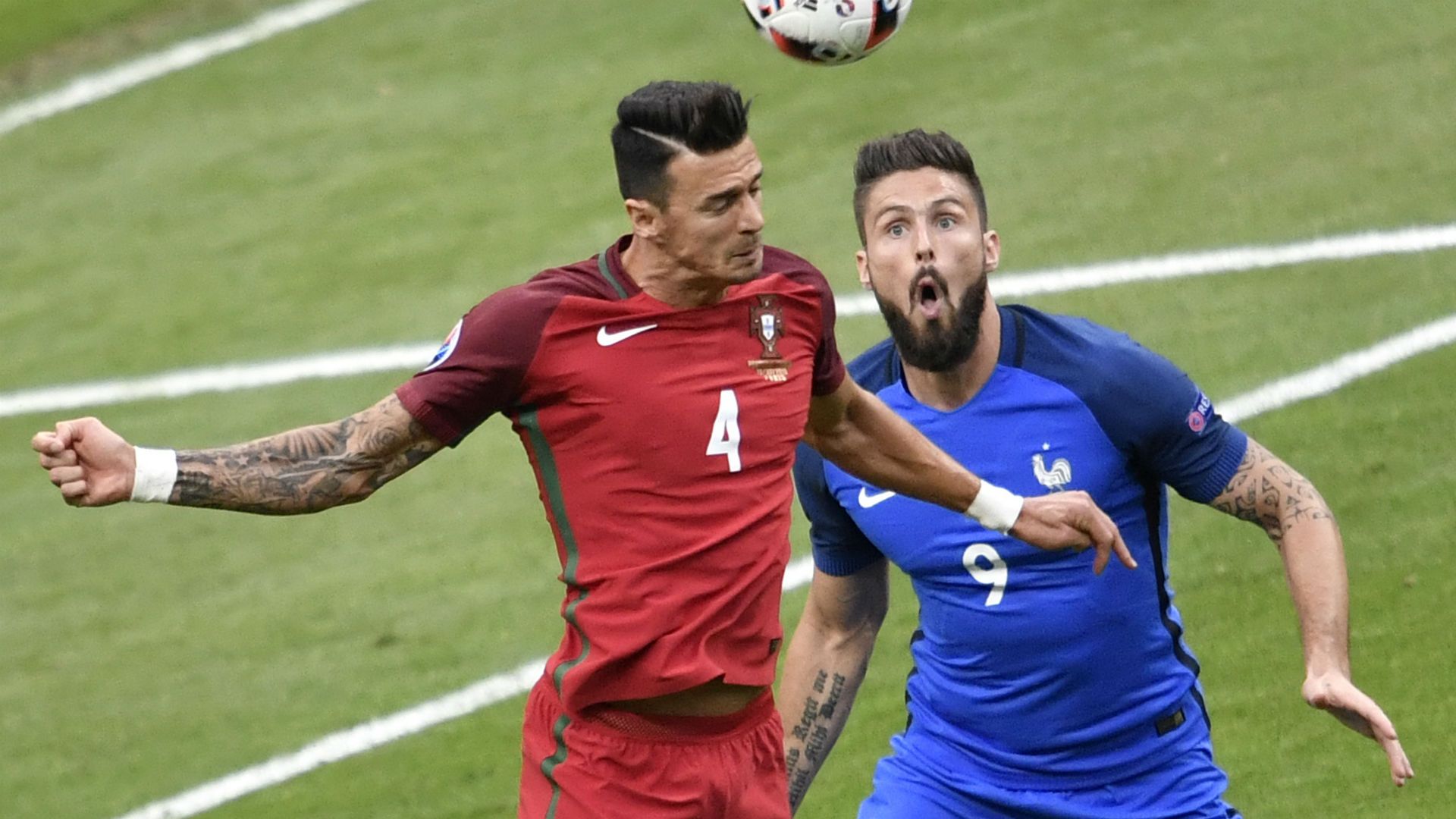 Olivier Giroud Rui Fonte Portugal France UEFA Euro 10072016
