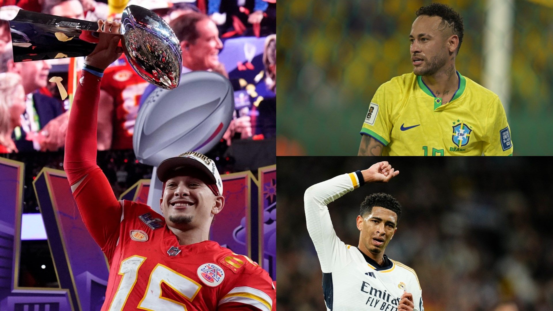 Patrick Mahomes Neymar Jude Bellingham