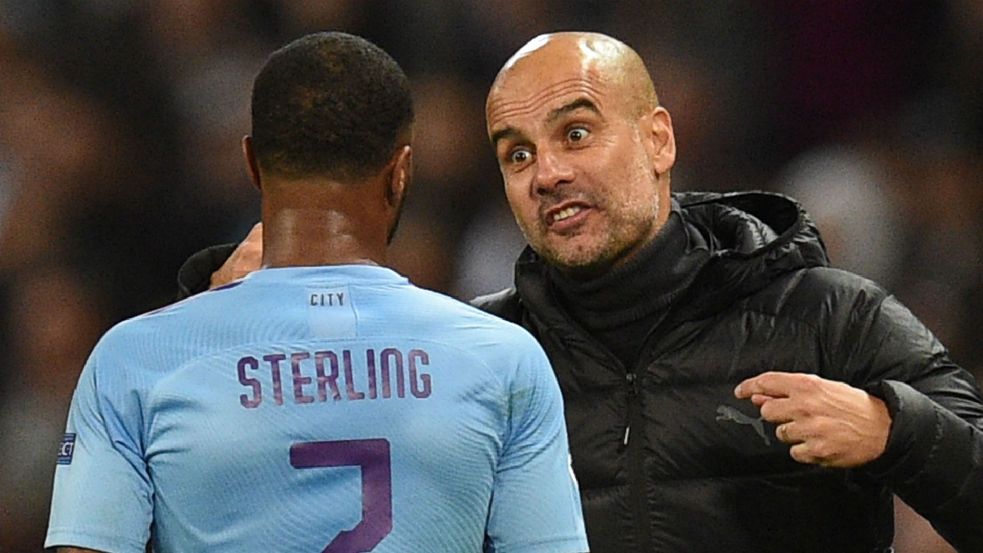 Raheem Sterling Pep Guardiola Manchester City 2019-20