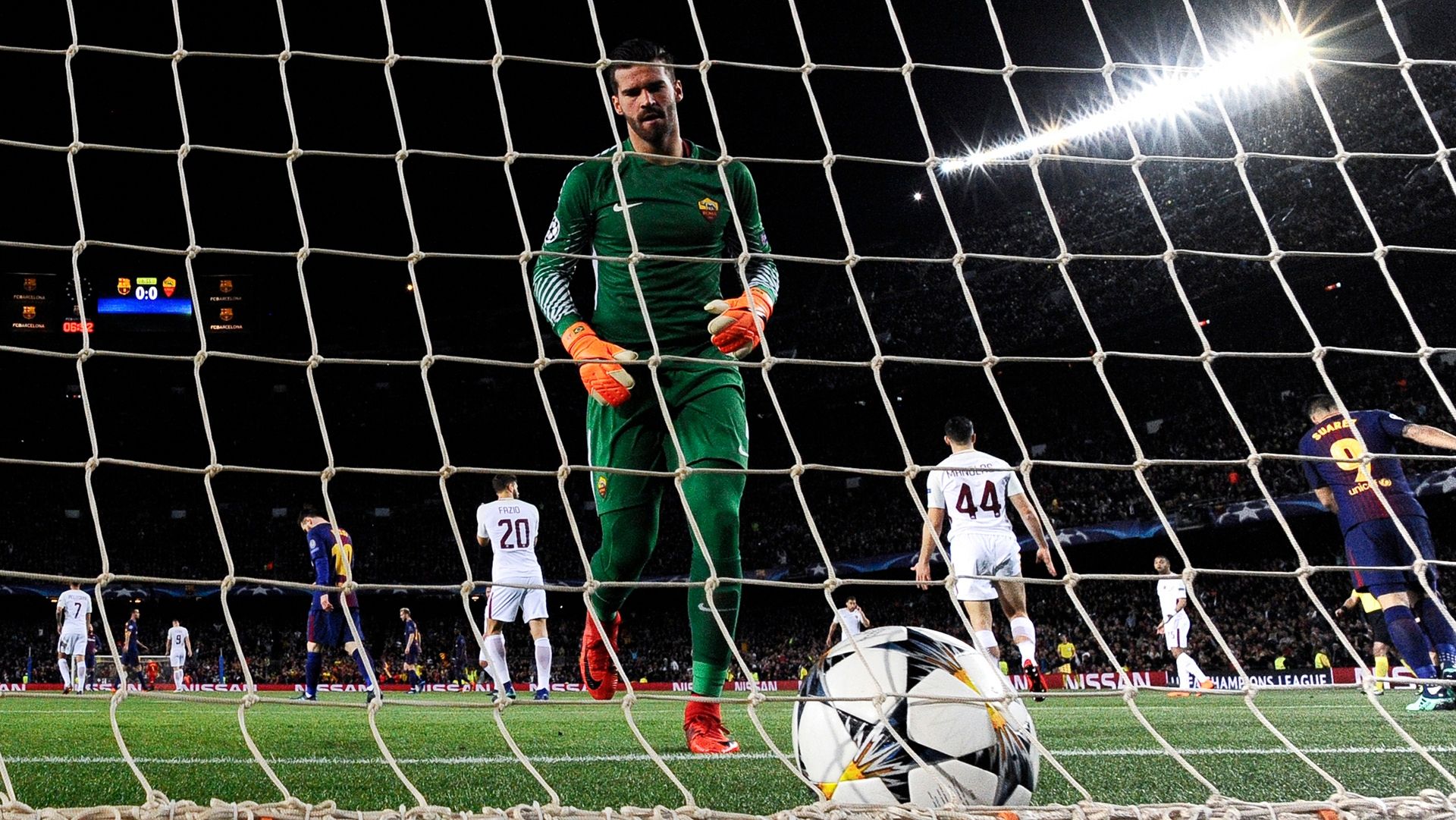 Alisson Barcelona Roma 04042018 Champions League QF