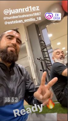 Arturo Vidal práctica