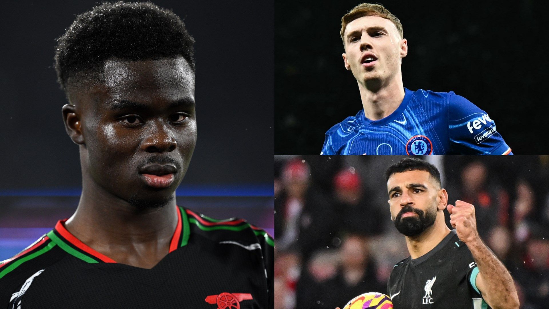 Bukayo Saka Cole Palmer Mohamed Salah