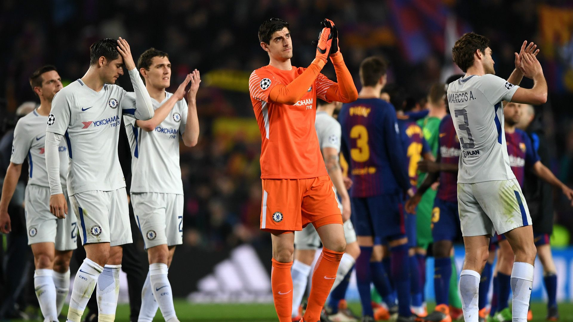Courtois Barcelona Chelsea Champions League