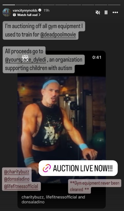 Ryan Reynolds charity auction 2024