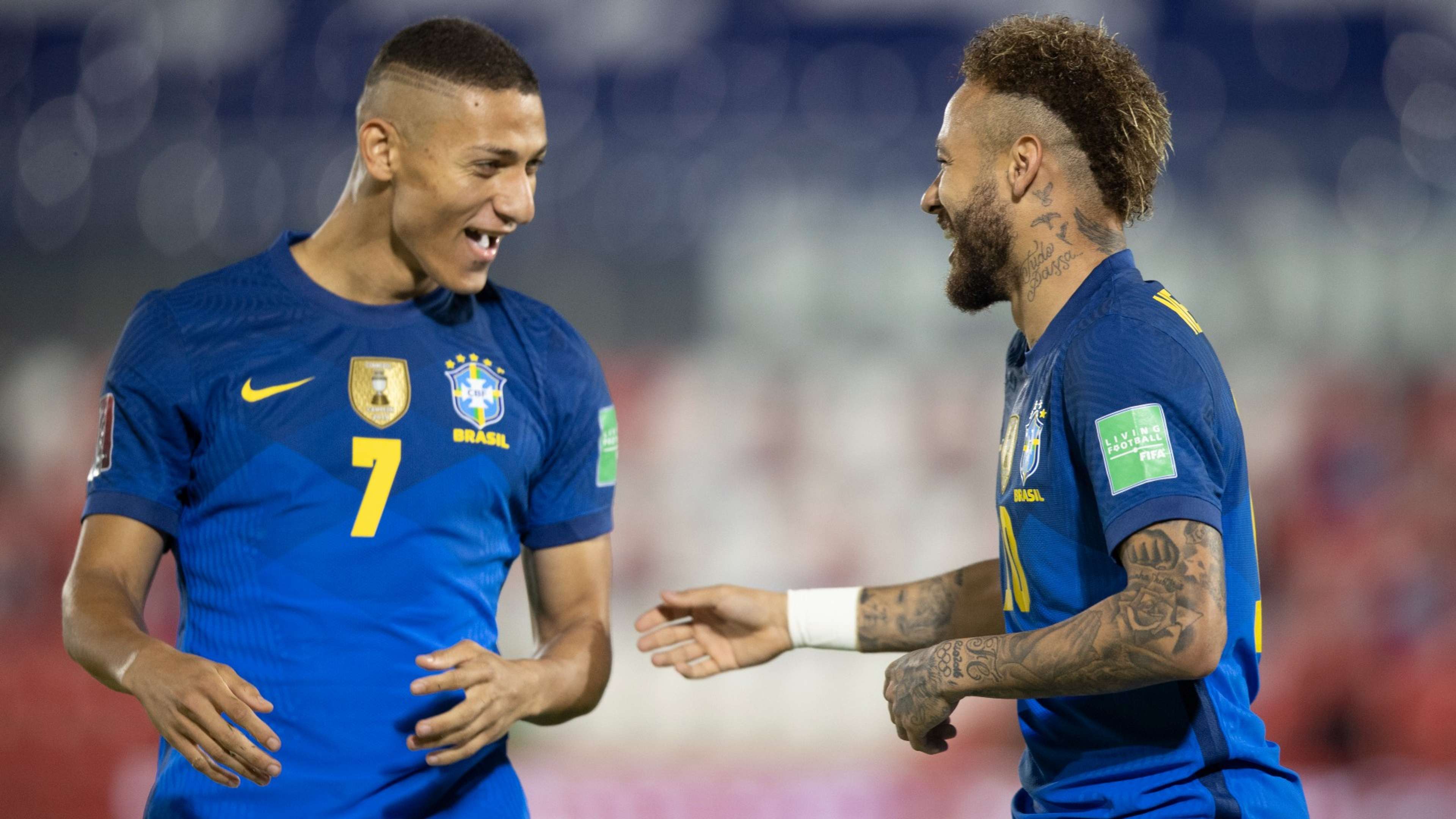 Richarlison Neymar Paraguai Brasil Eliminatórias 08 06 2021