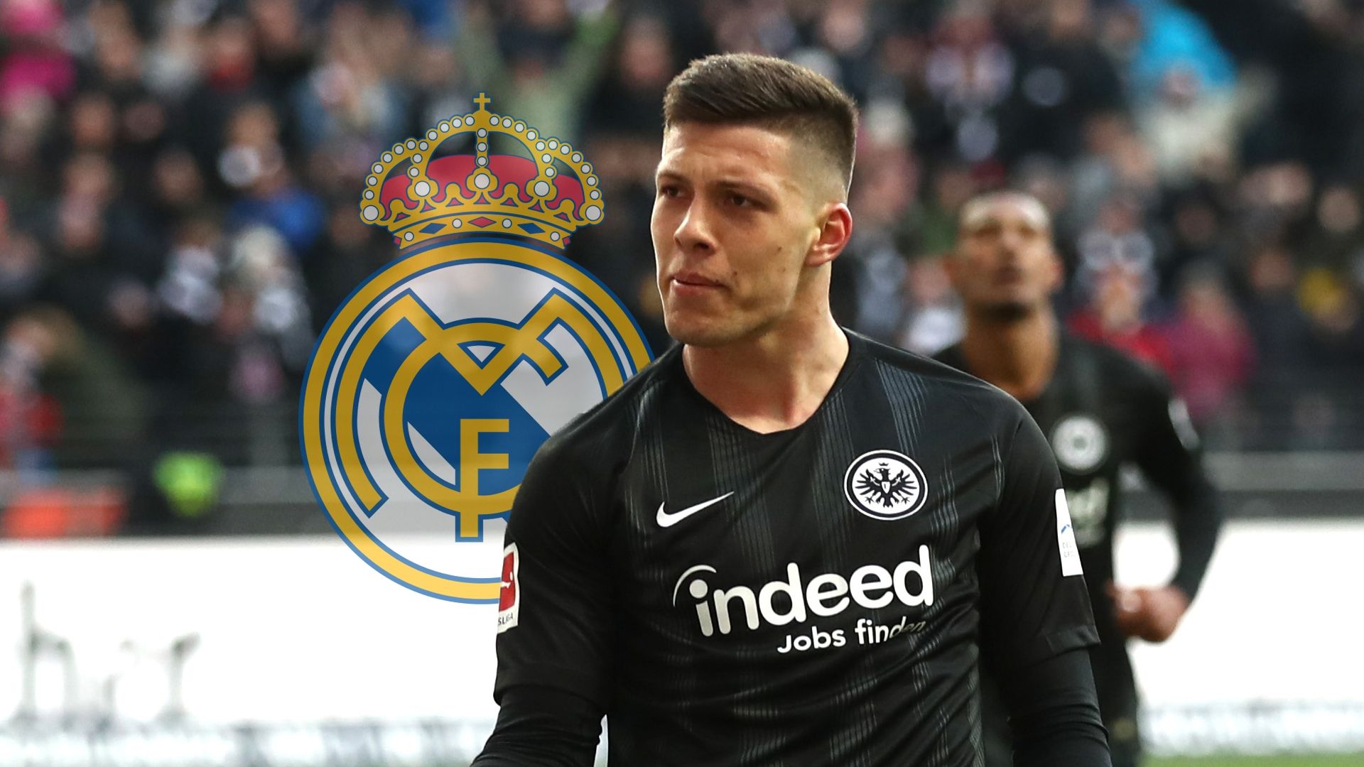 Luka Jovic, Eintracht Frankfurt, Real Madrid logo