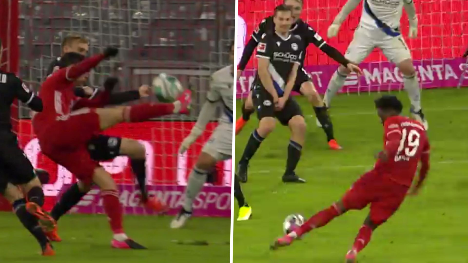 GFX Robert Lewandowski Alphonso Davies Bayern Arminia Bielefeld