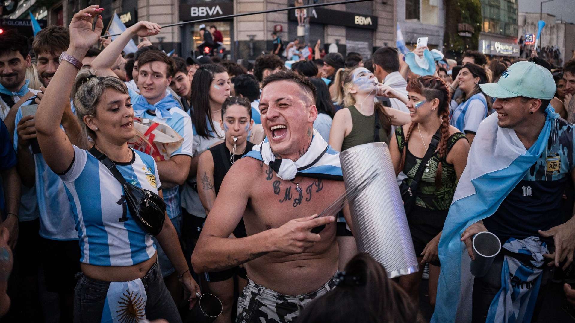 Argentina fan celebrations