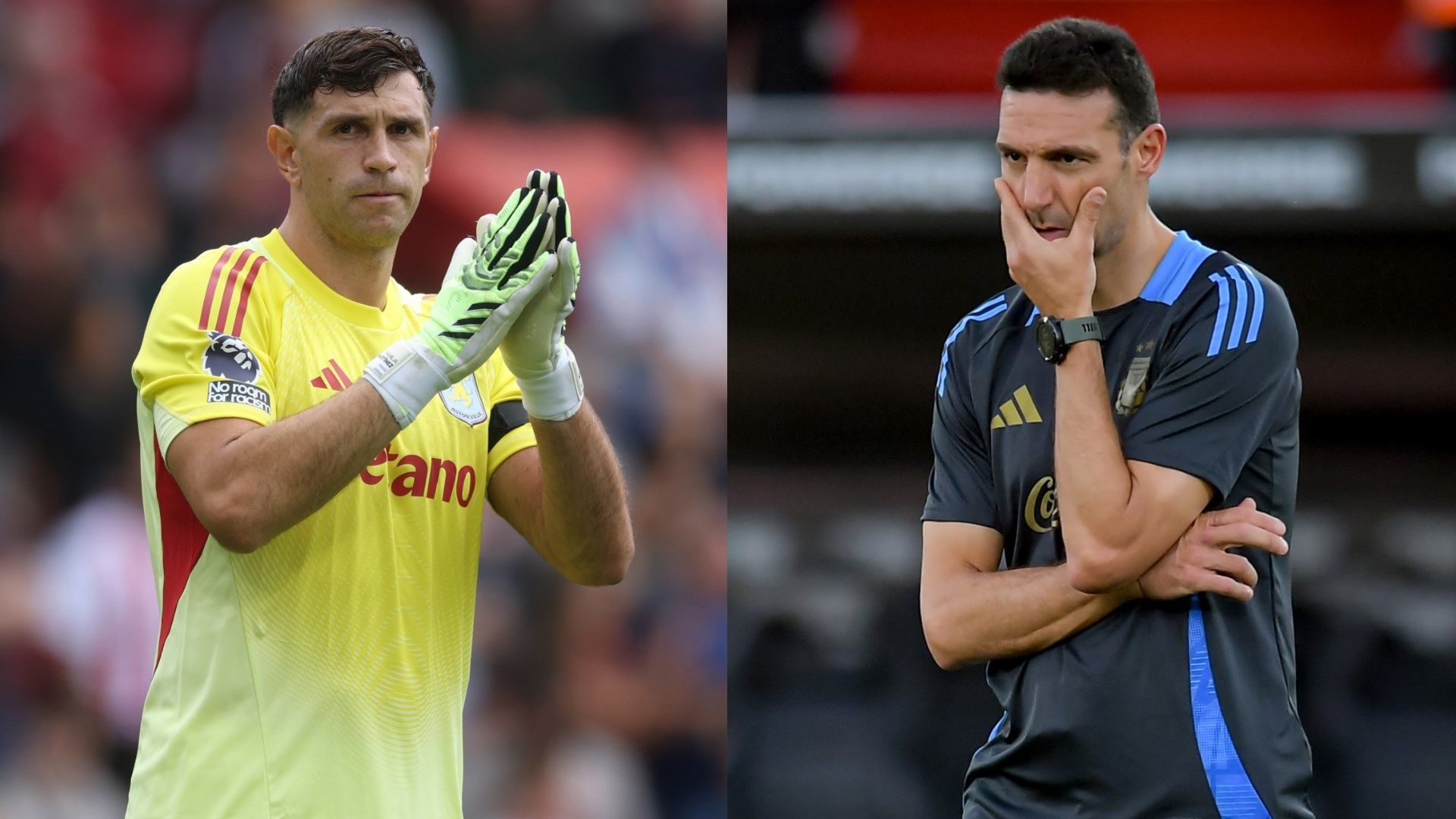 Lionel Scaloni reveals how Emiliano Martinez is feeling after failed Man Utd transfer & discusses goalkeeper's Argentina future with Aston Villa minutes now uncertain | Goal.com UK