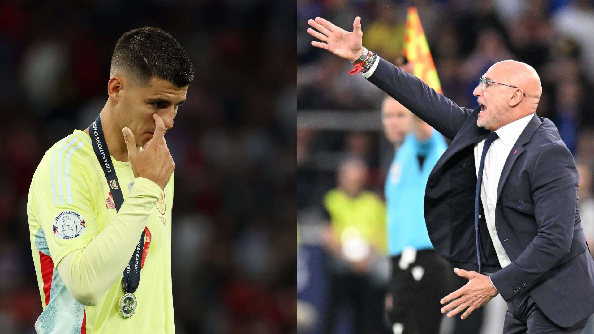 Alvaro Morata and Luis de la Fuente