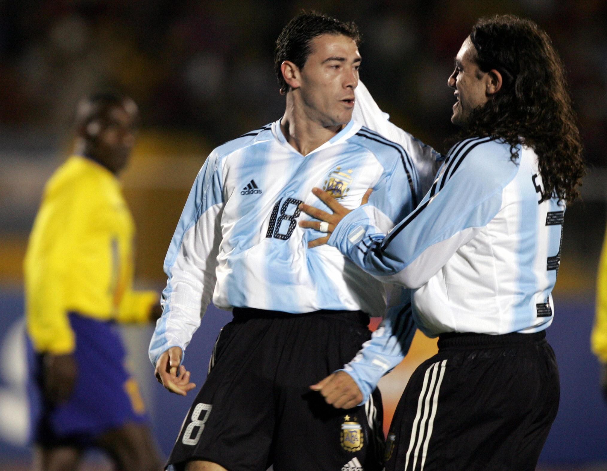 Cristian Gonzalez Juan Pablo Sorin Argentina Ecuador Copa America 2004
