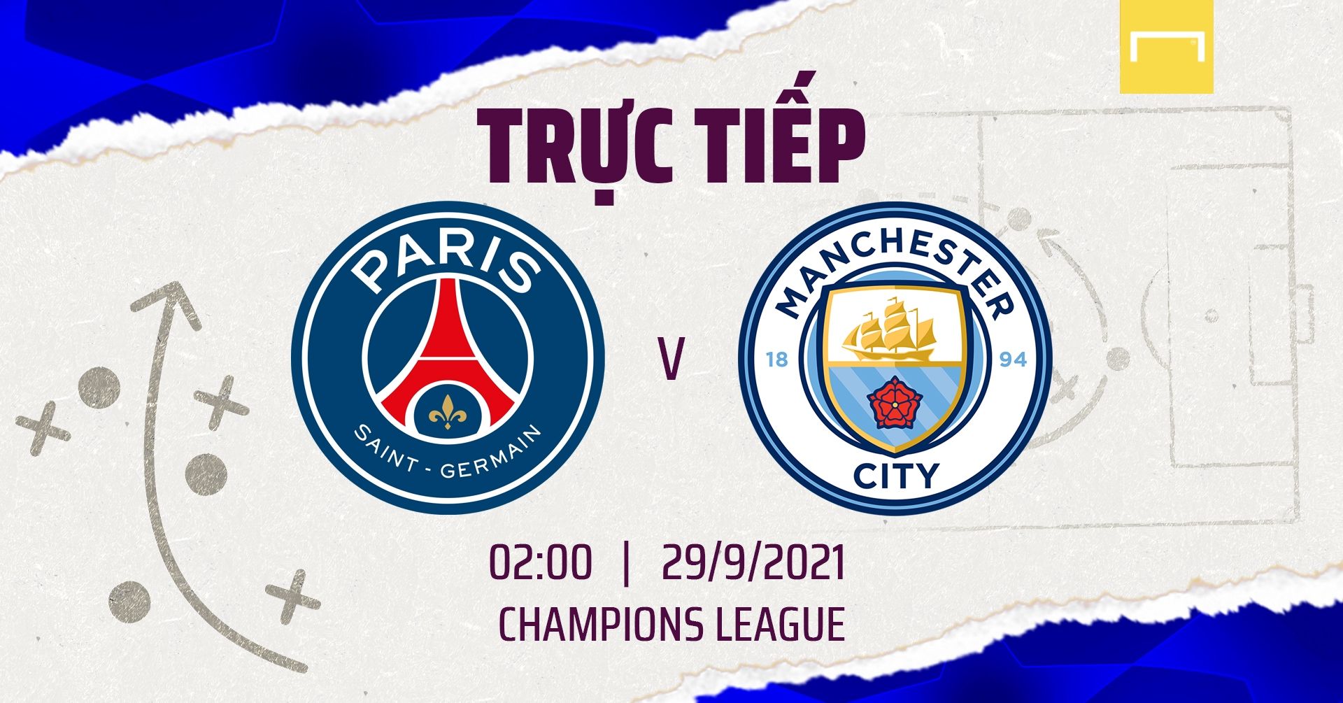 Live PSG vs Man City GFX