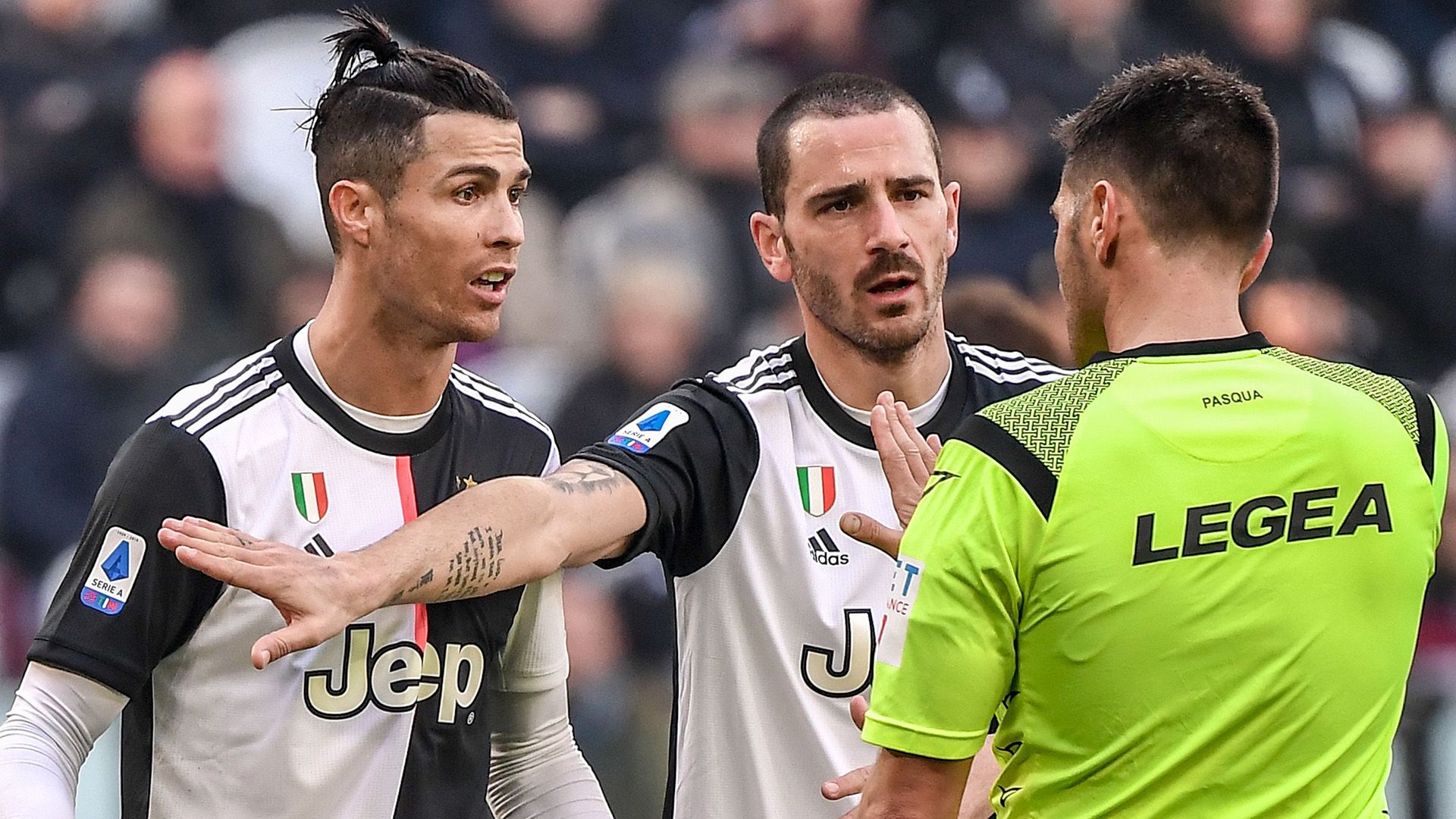 Cristiano Ronaldo Leonardo Bonucci Juventus 2019-20