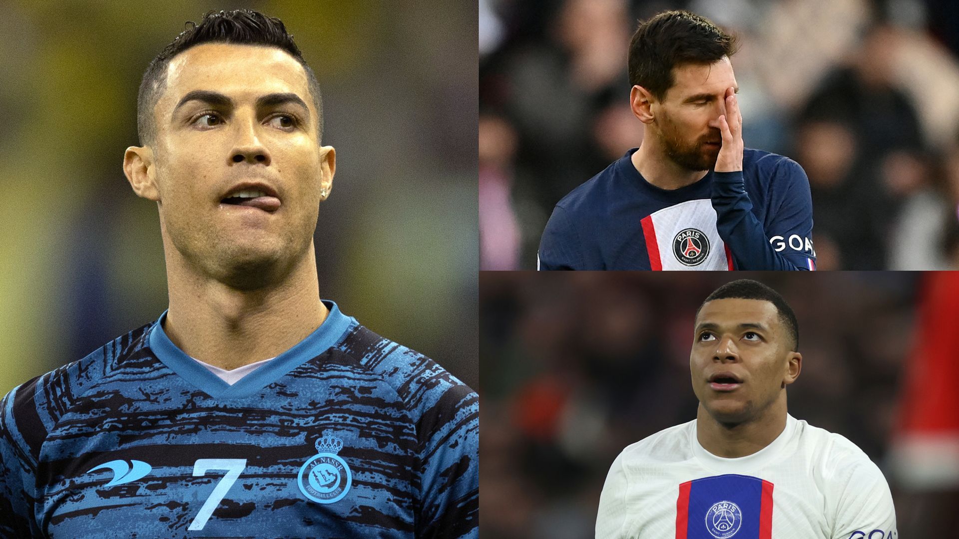 Cristiano Ronaldo Lionel Messi Kylian Mbappe