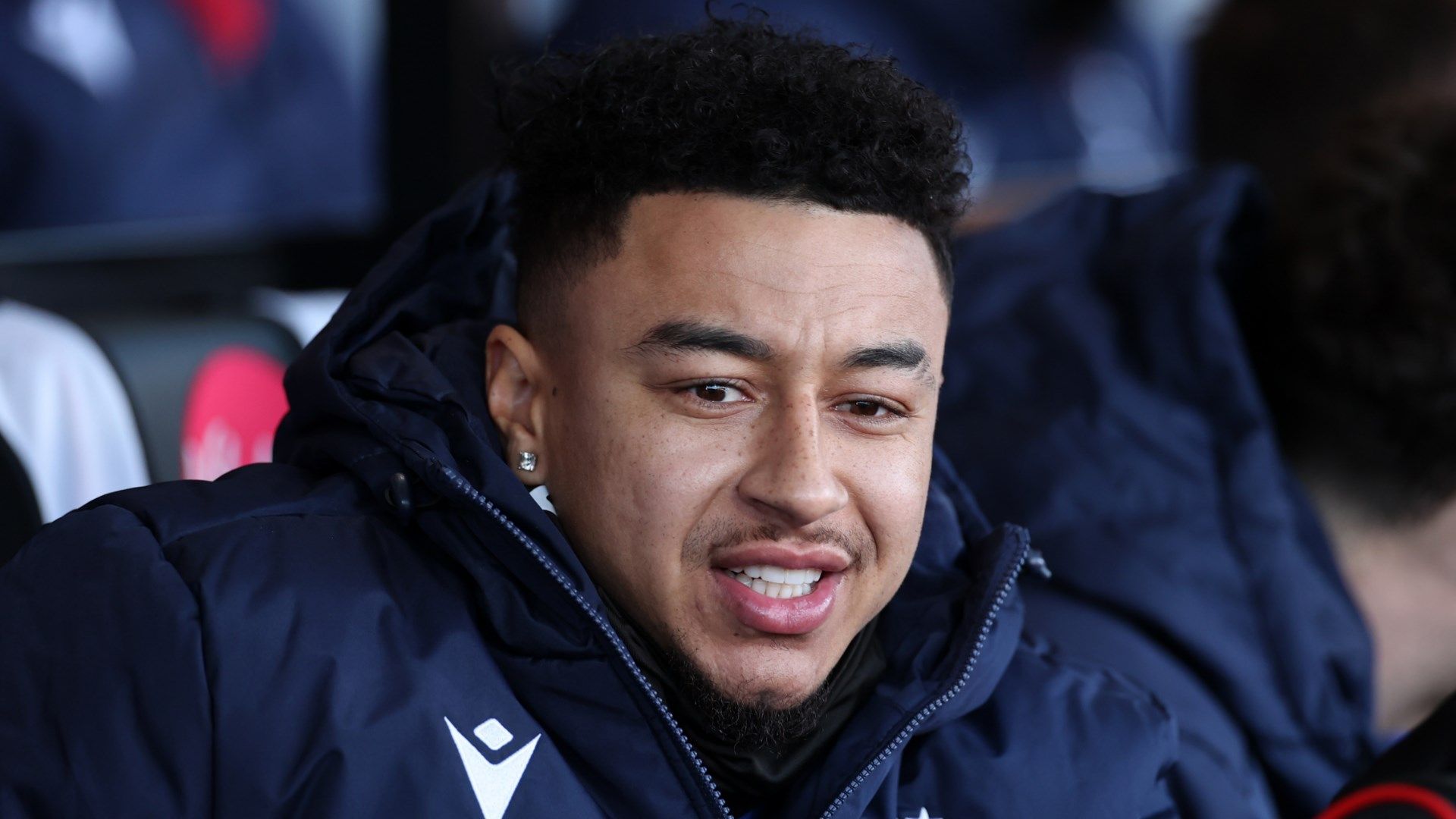 Jesse Lingard Nottingham Forest bench